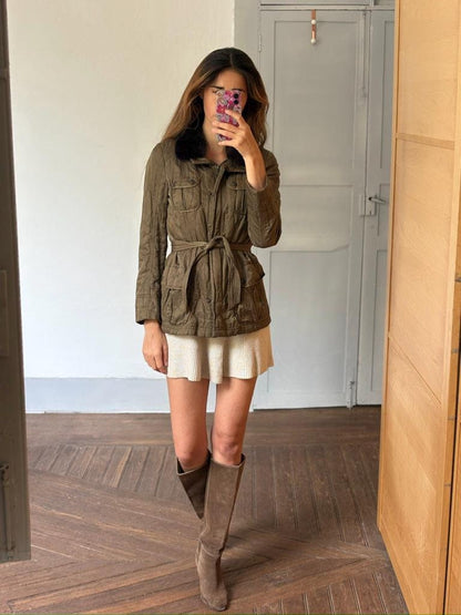 Moss Green Parka - Vintage Luxury Designer