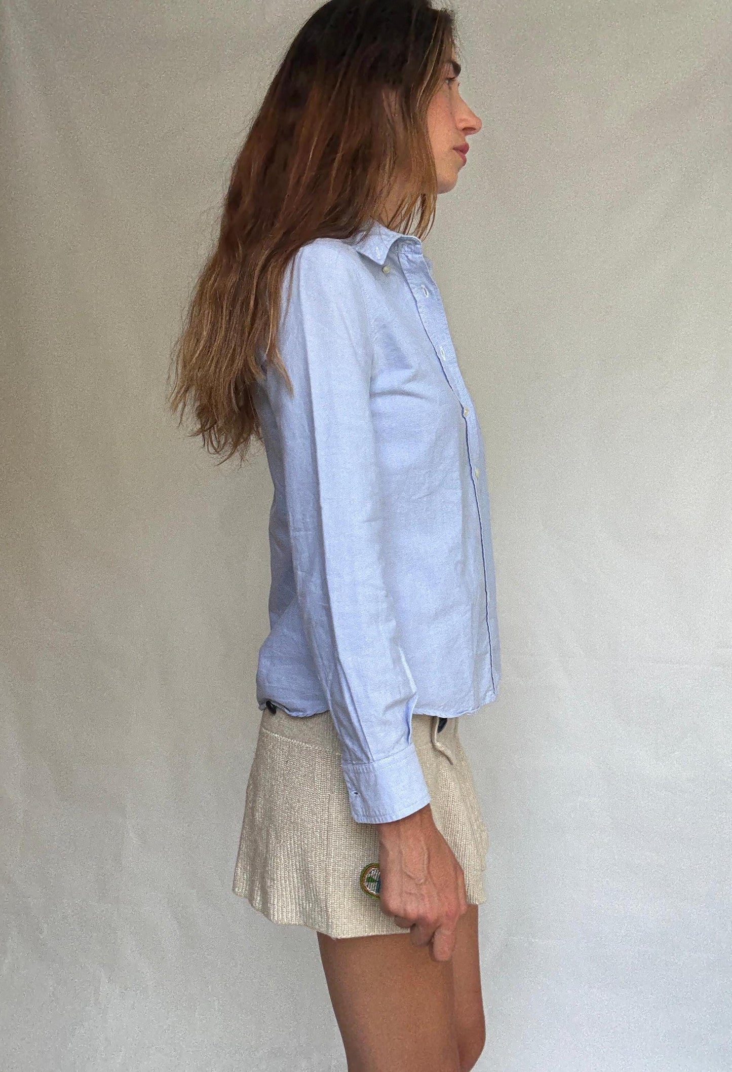 Vintage Thomas Burberry cotton button-up shirt with embroidered logo – classic fit, timeless piece, high quality feel (100% cotton)