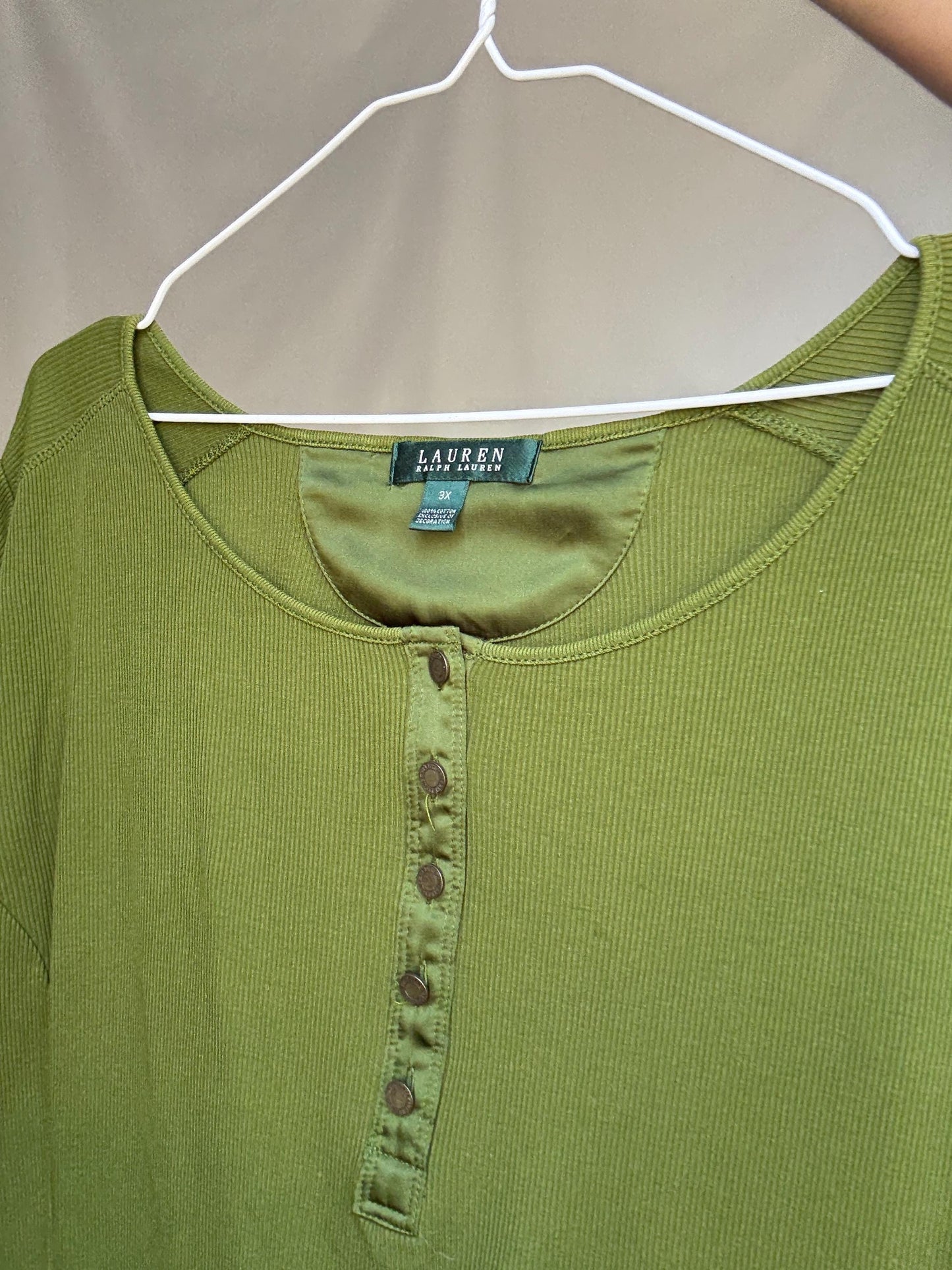Olive Cotton Scoop Neck Dress — additional view 12