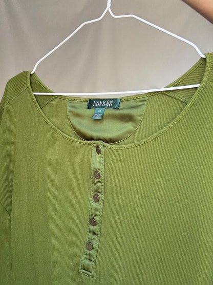 Olive Cotton Scoop Neck Dress — additional view 12