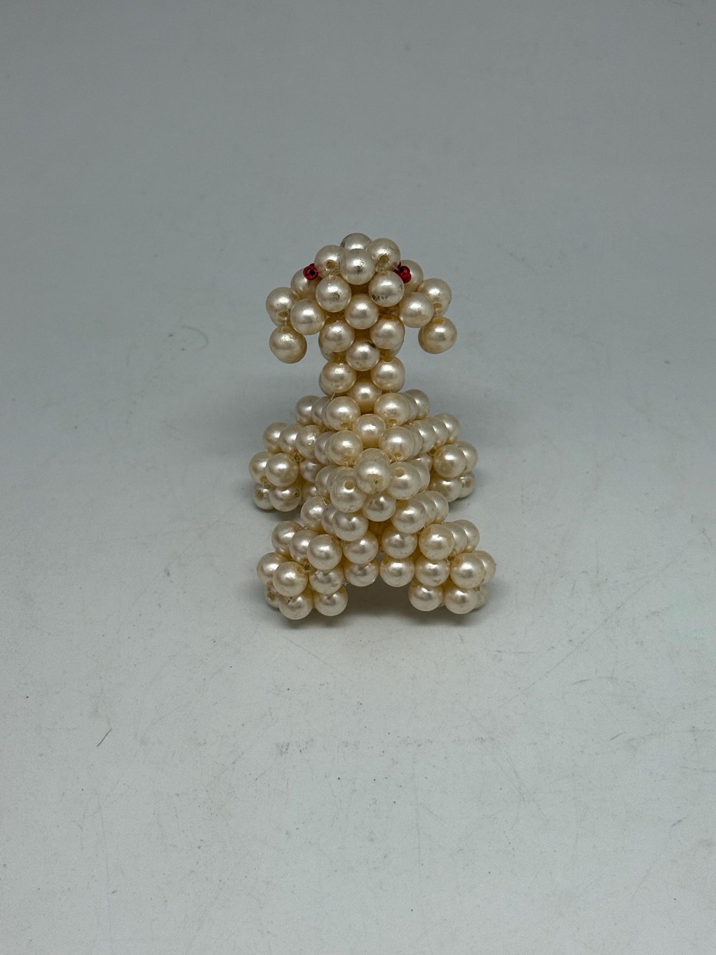 Hand Beaded Pearl Dog Sculpture — additional view 5