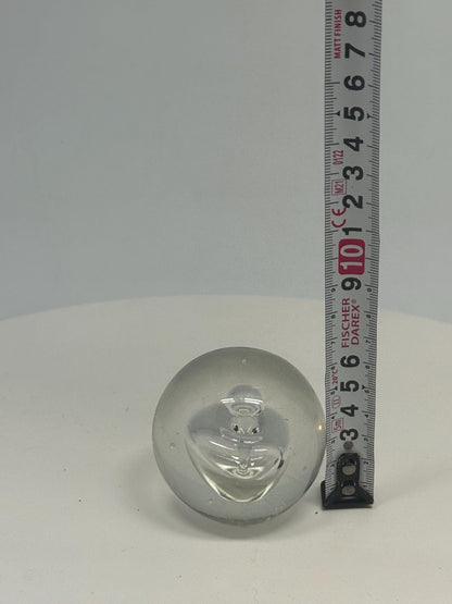 Artistic Clear Glass Sphere with Bubble Inclusions — additional view 5