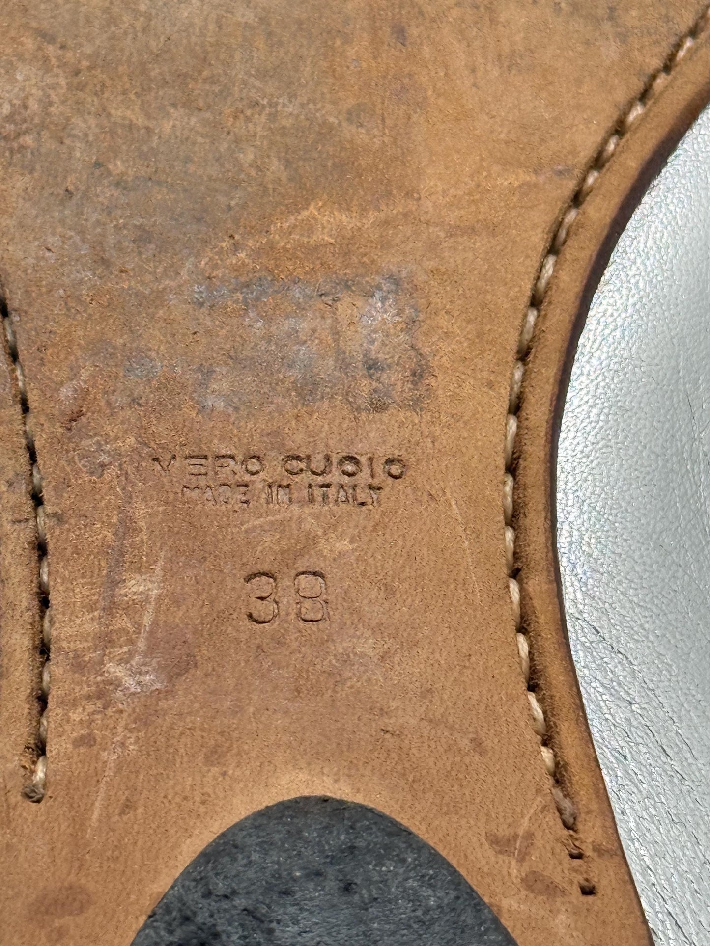 Dolce & Gabbana silver loafers, genuine leather, made in italy, slip on style, vintage old money aesthetic, US 7.5, EU 38