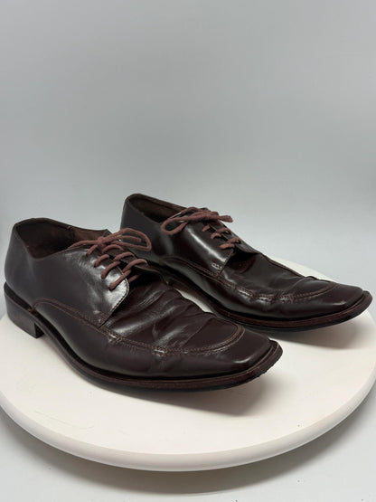 Dark Brown Genuine Leather Dress Shoes — detail