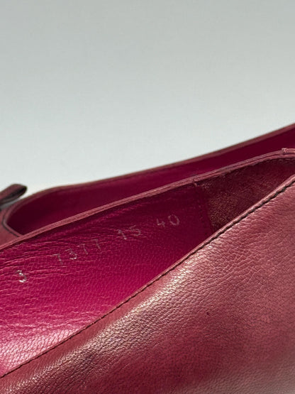 Burgundy Genuine Leather Pointed Toe Heels — additional view 8