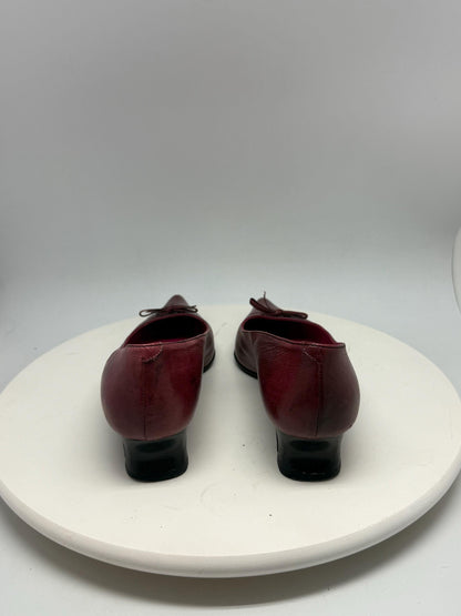 Burgundy Genuine Leather Pointed Toe Heels — additional view 6