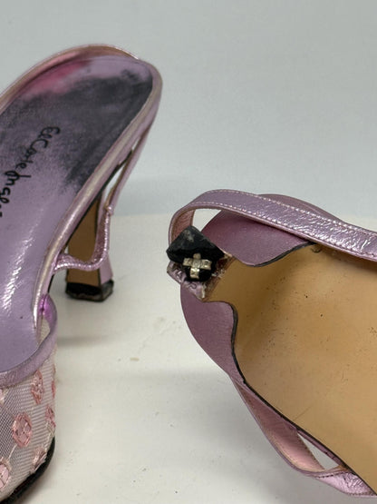 Lavender Leather Slingback Heels — additional view 8