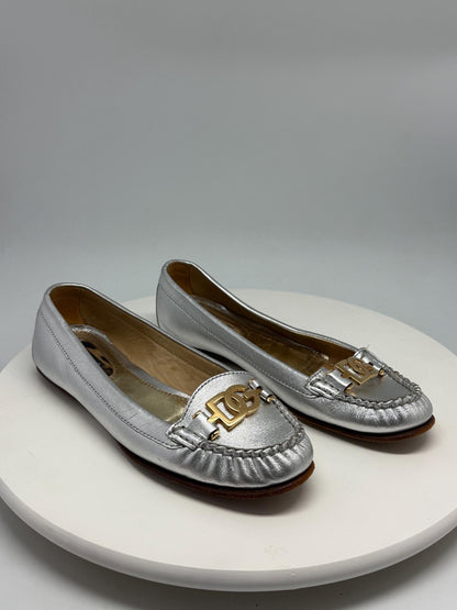 Dolce & Gabbana Silver Leather Loafers