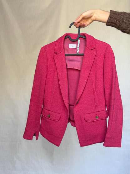 Marella Pink Cotton-Wool Blend Blazer — additional view 14