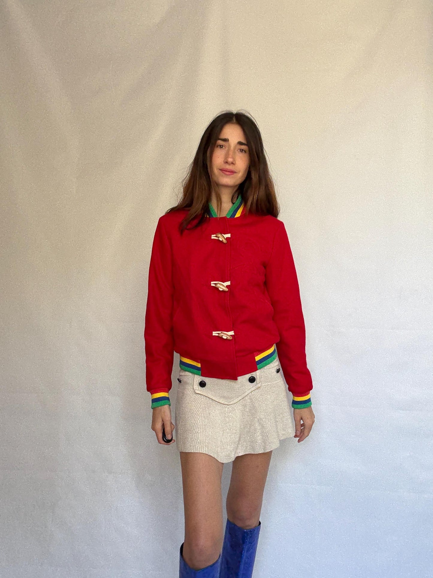 Retro 80s Red Cotton Jacket — additional view 13