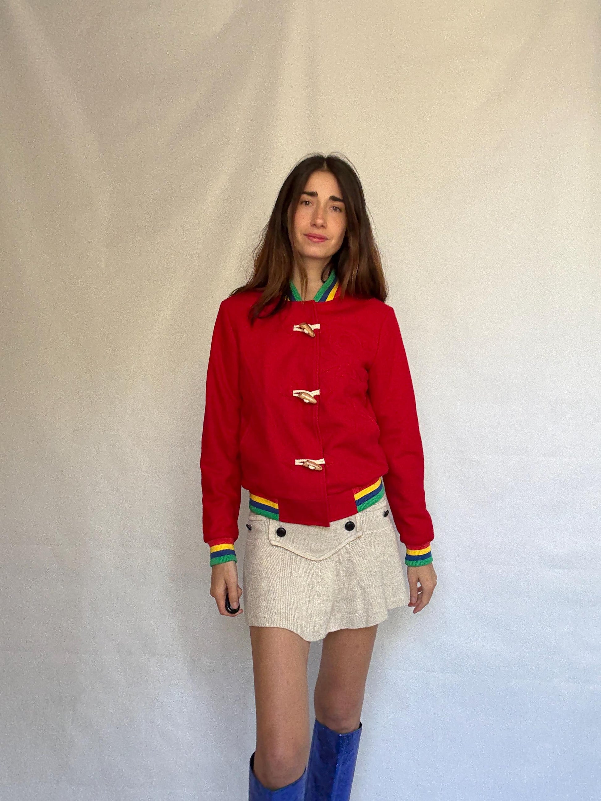 Retro 80s Red Cotton Jacket — additional view 13
