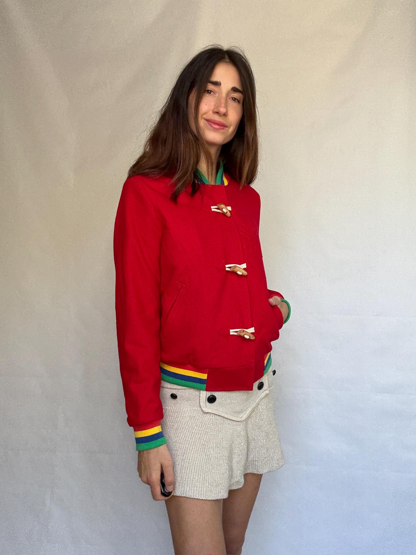 Retro 80s Red Cotton Jacket — additional view 15
