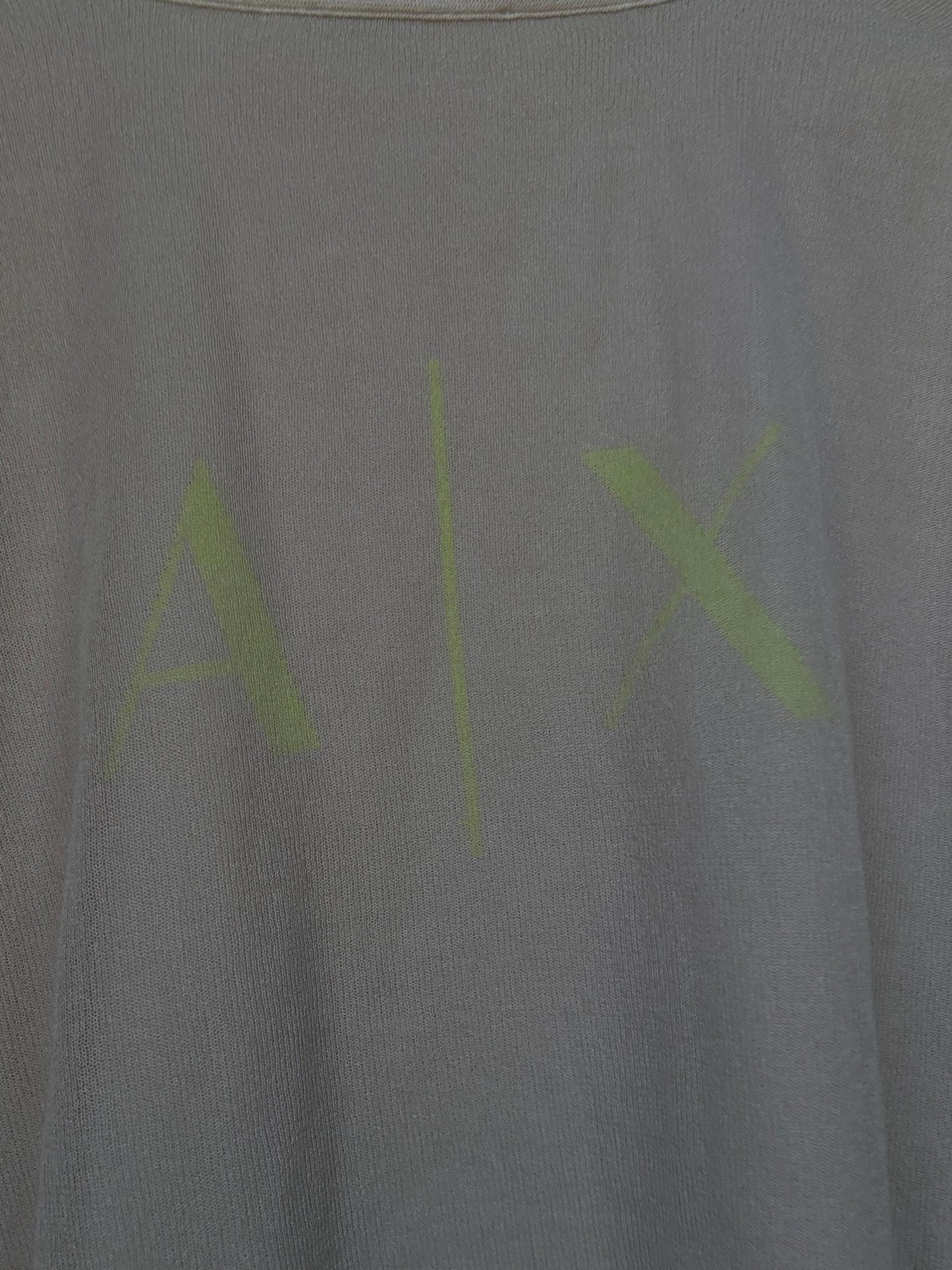 Armani Exchange beige cardigan, 100% cotton, open, front style, ribbed cuffs and hem, minimalist Sofia Richie Grainge style, US XL