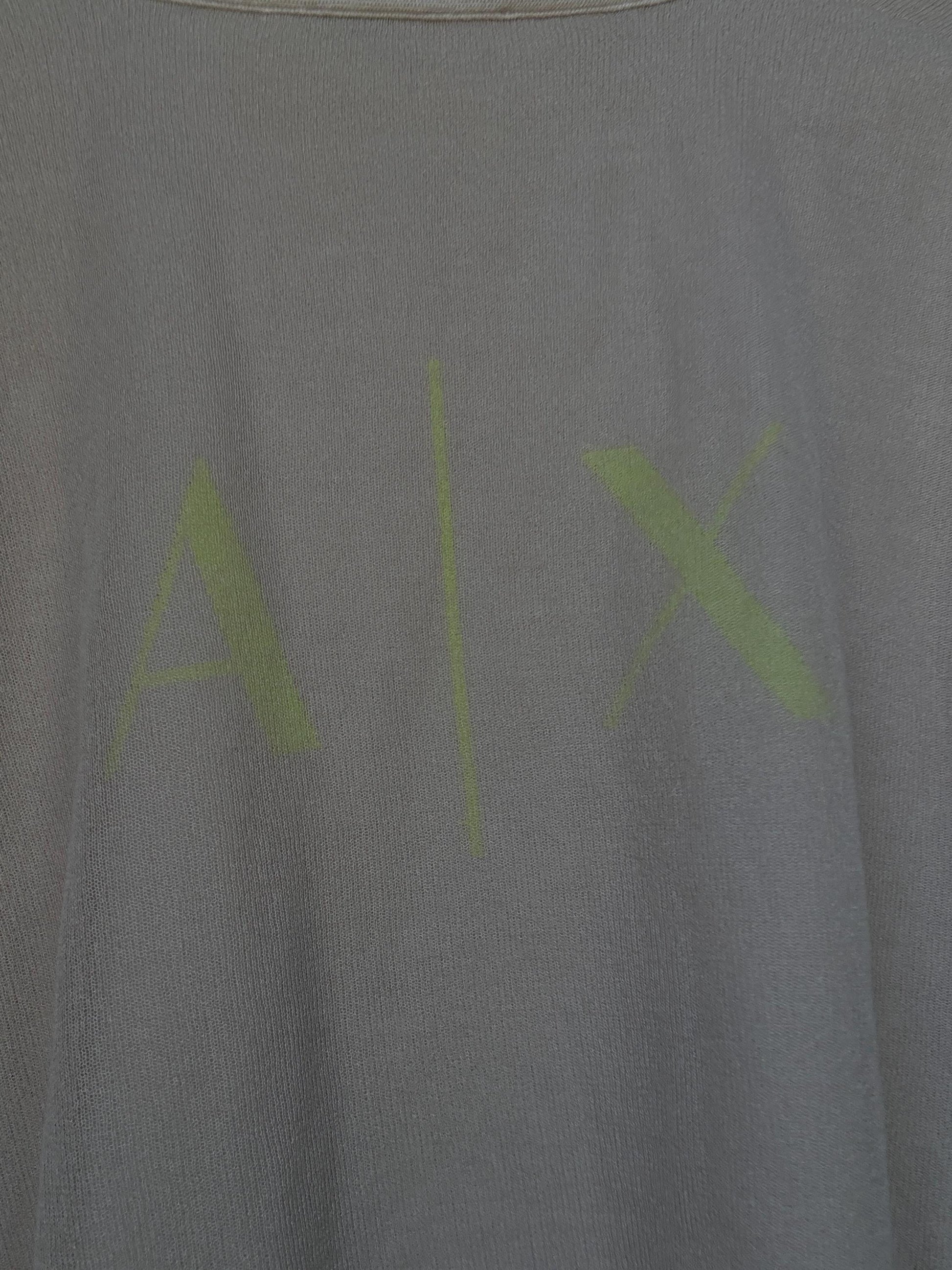 Armani Exchange beige cardigan, 100% cotton, open, front style, ribbed cuffs and hem, minimalist Sofia Richie Grainge style, US XL