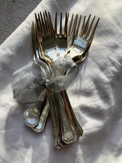 French Dessert Fork Set of 12 — back view