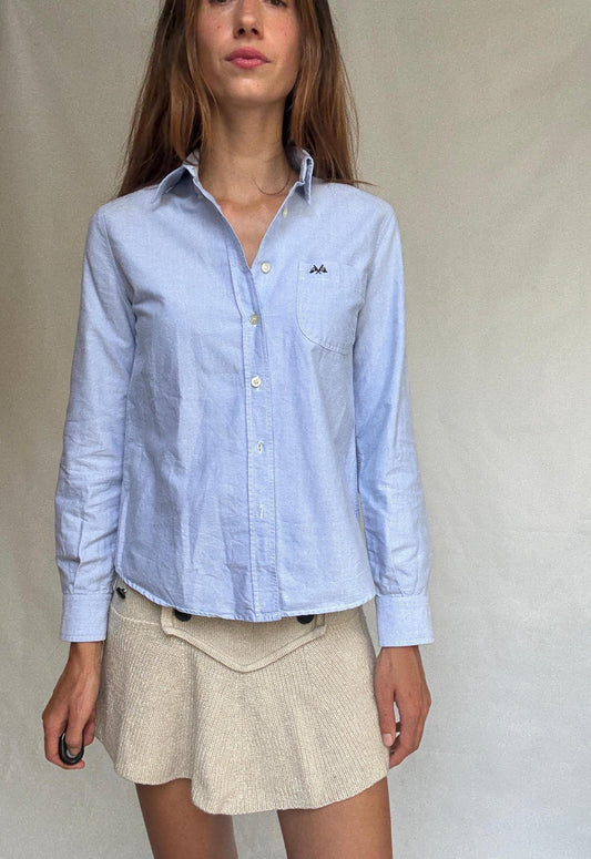 Vintage Thomas Burberry cotton button-up shirt with embroidered logo – classic fit, timeless piece, high quality feel (100% cotton)