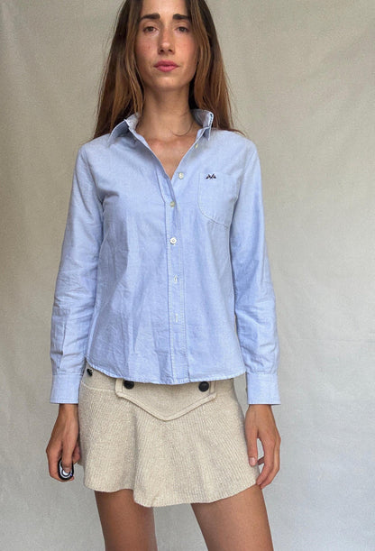 Vintage Thomas Burberry Cotton Blouse — back view