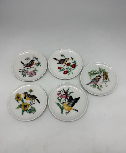 Vintage Bavaria Bird Plates Set