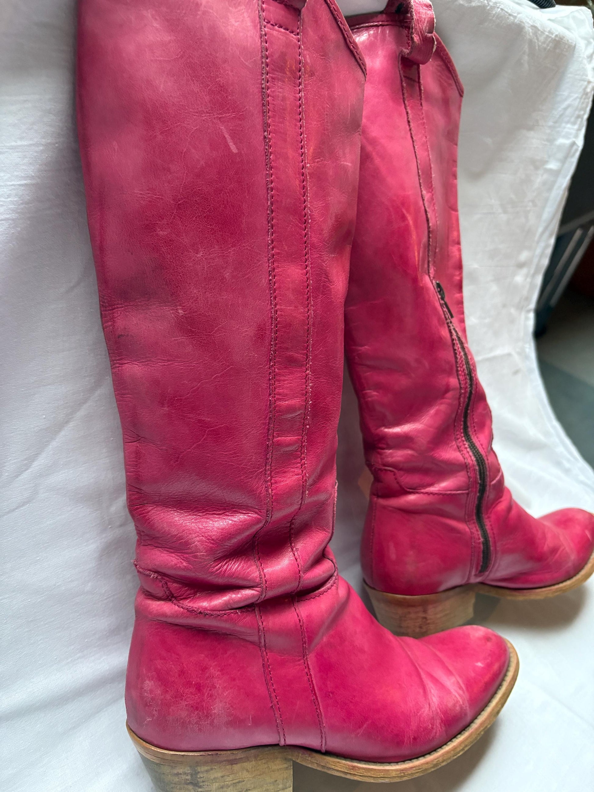 Pink Leather Boots For Statement Outfits — additional view 6