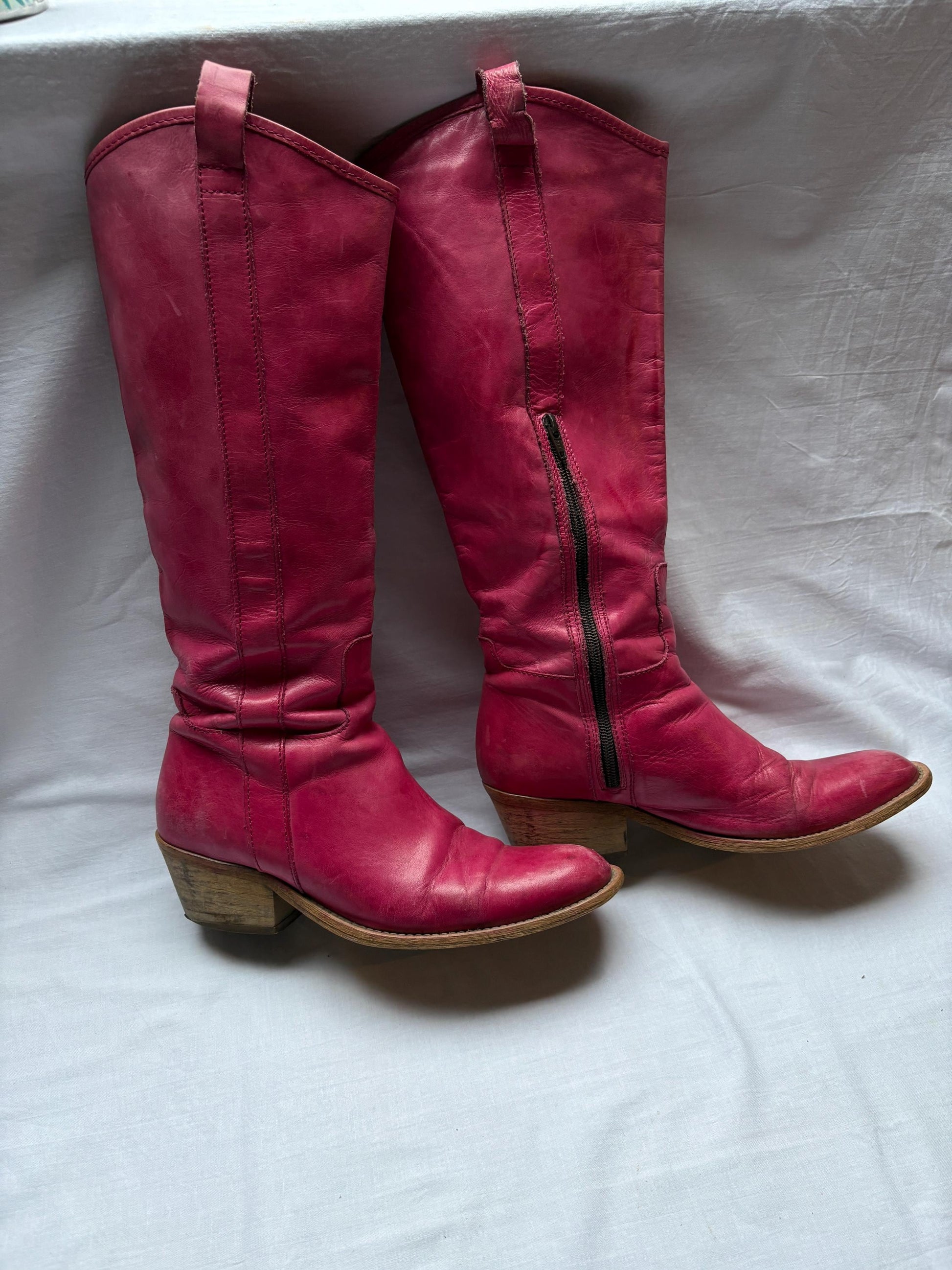 Pink Leather Boots For Statement Outfits — additional view 8