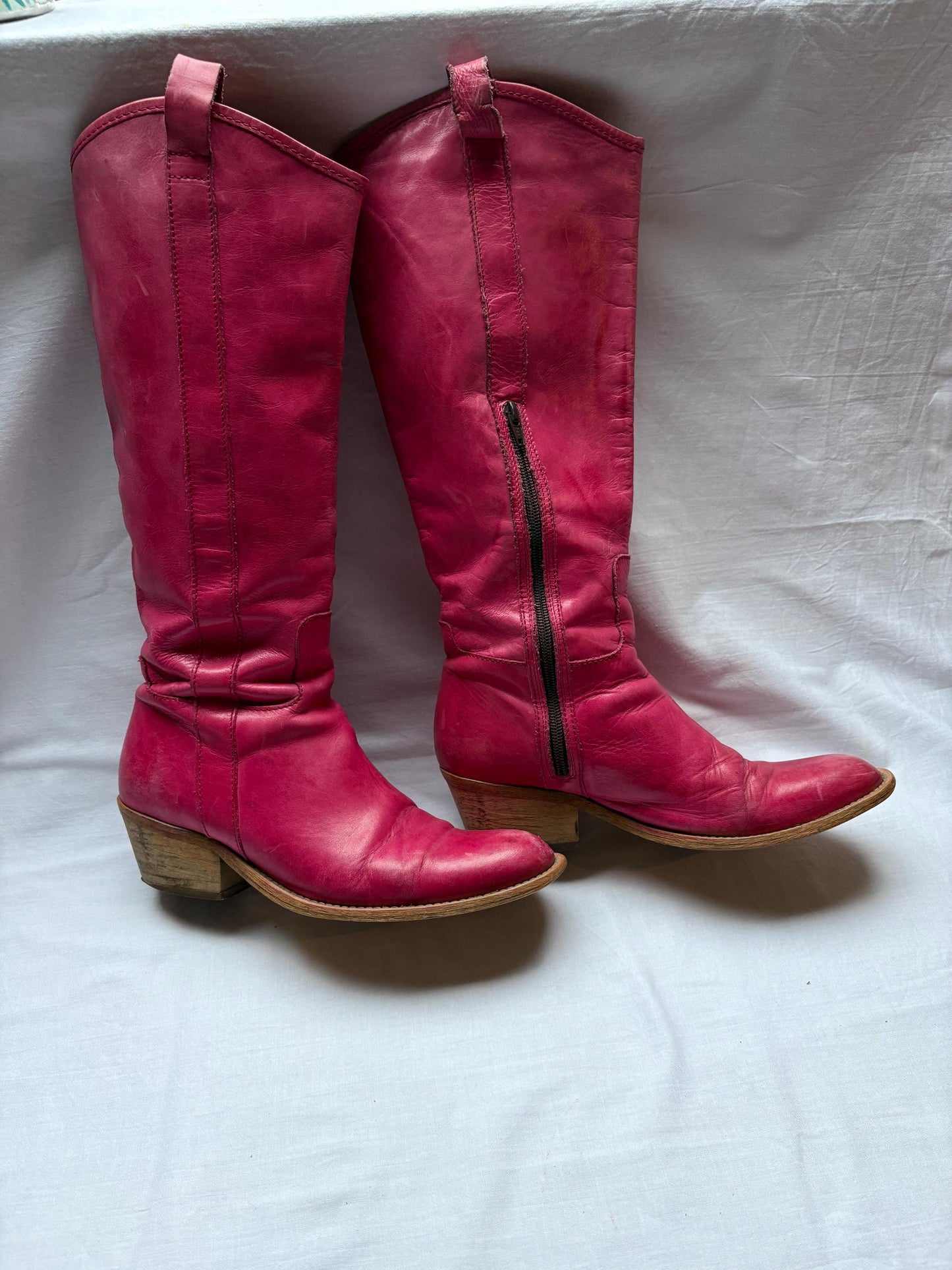 Pink Leather Boots For Statement Outfits — additional view 9