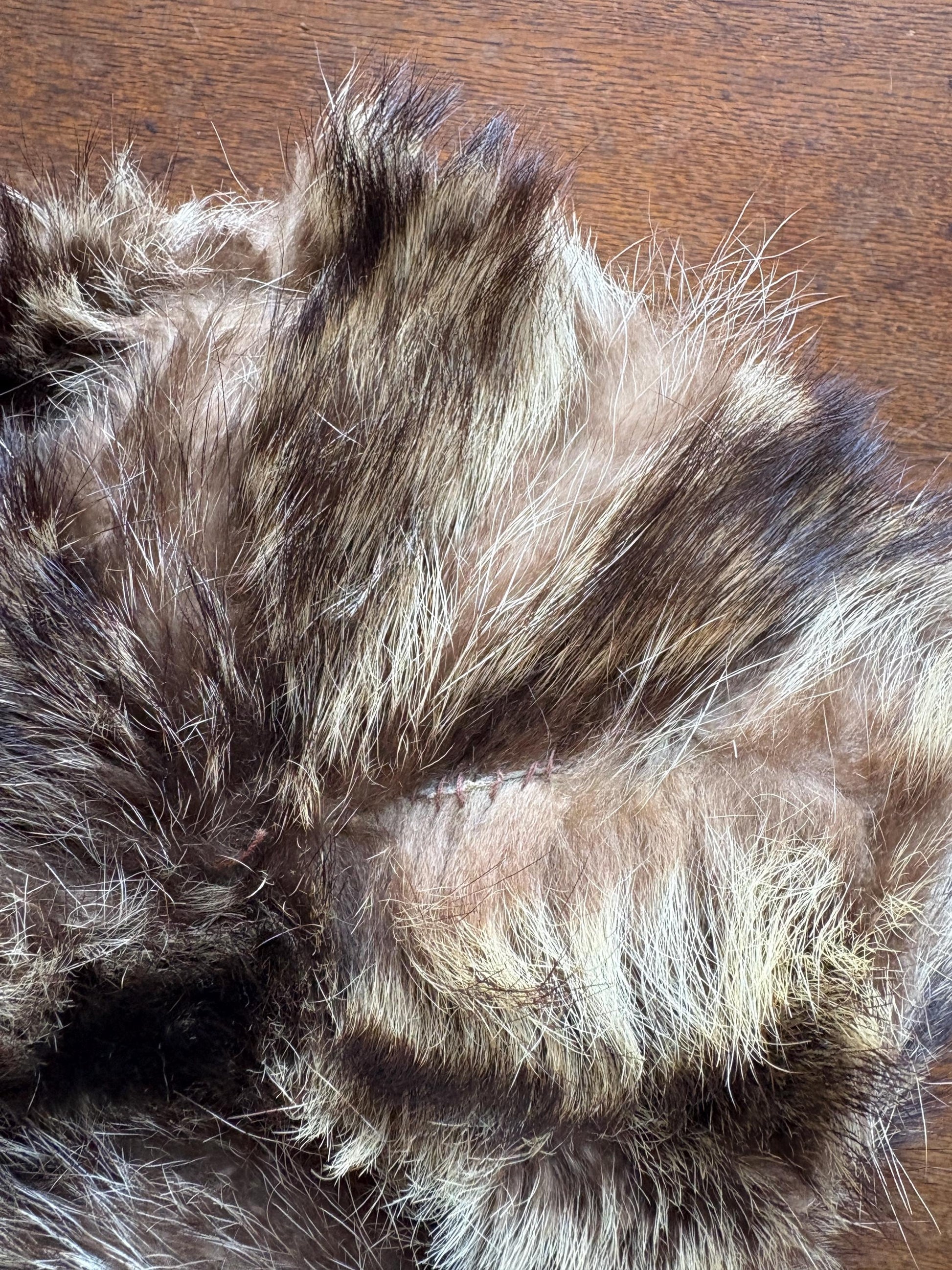 Vintage Brown Rabbit Fur Hat With Ear Flaps — additional view 14
