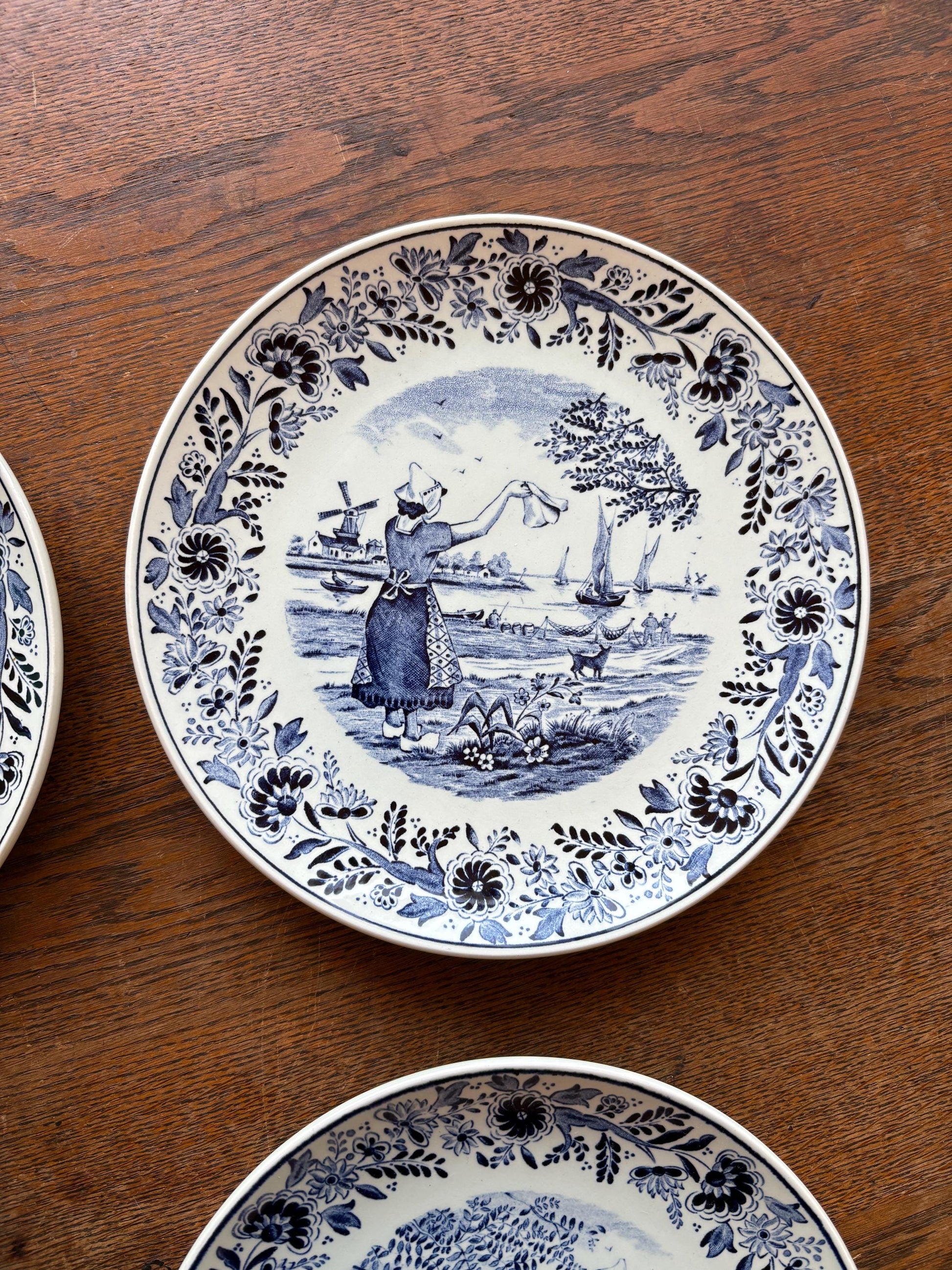 Delfts Blue Vintage Plate Set of Four — additional view 5