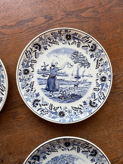 Delfts Blue Vintage Plate Set of Four — additional view 5