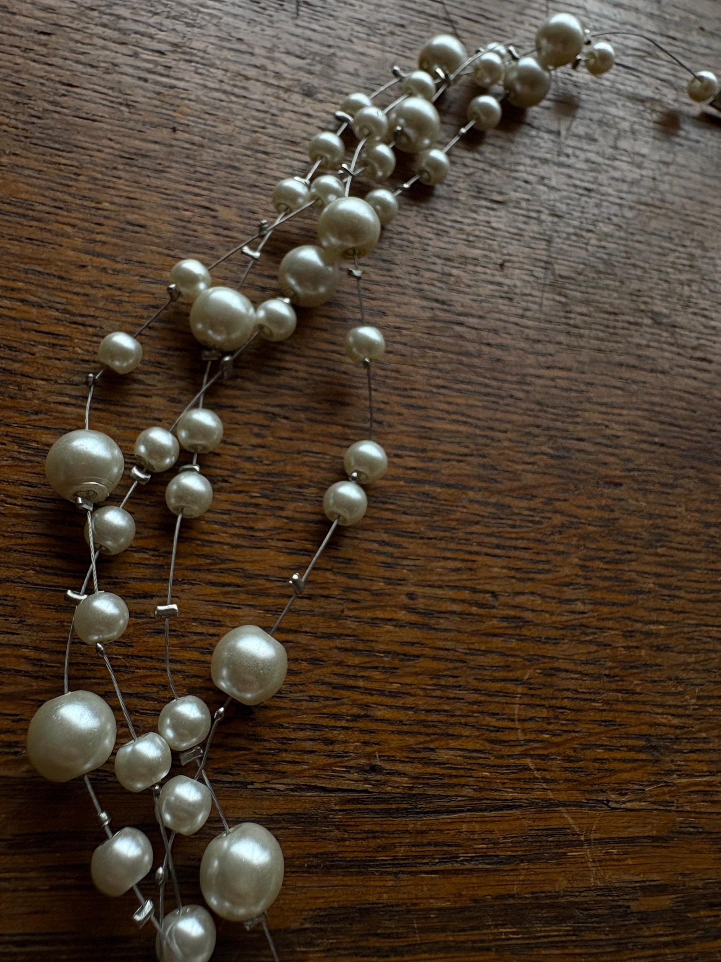 Elegant White Faux Pearl Necklace — additional view 8