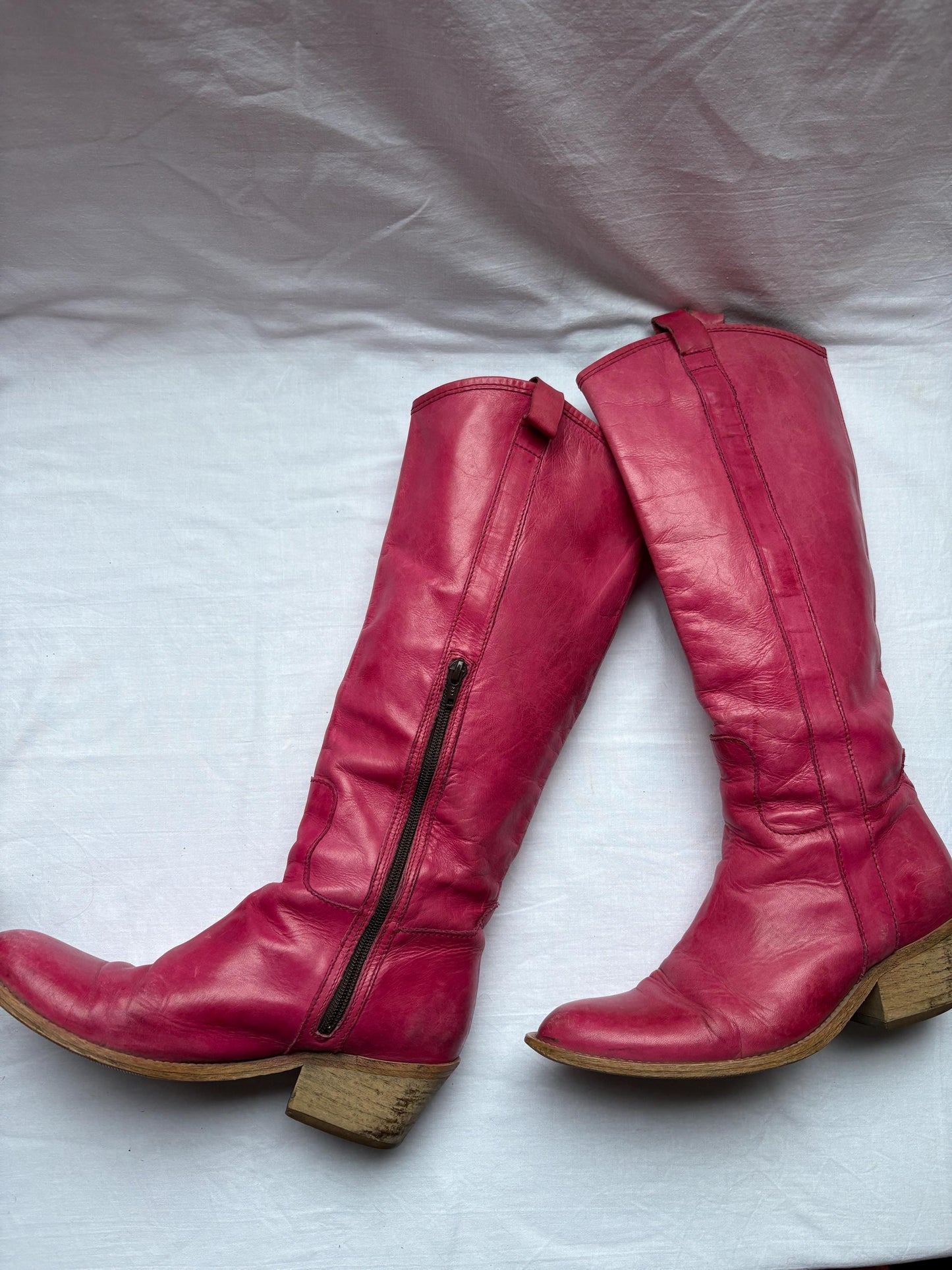 Pink Leather Boots For Statement Outfits