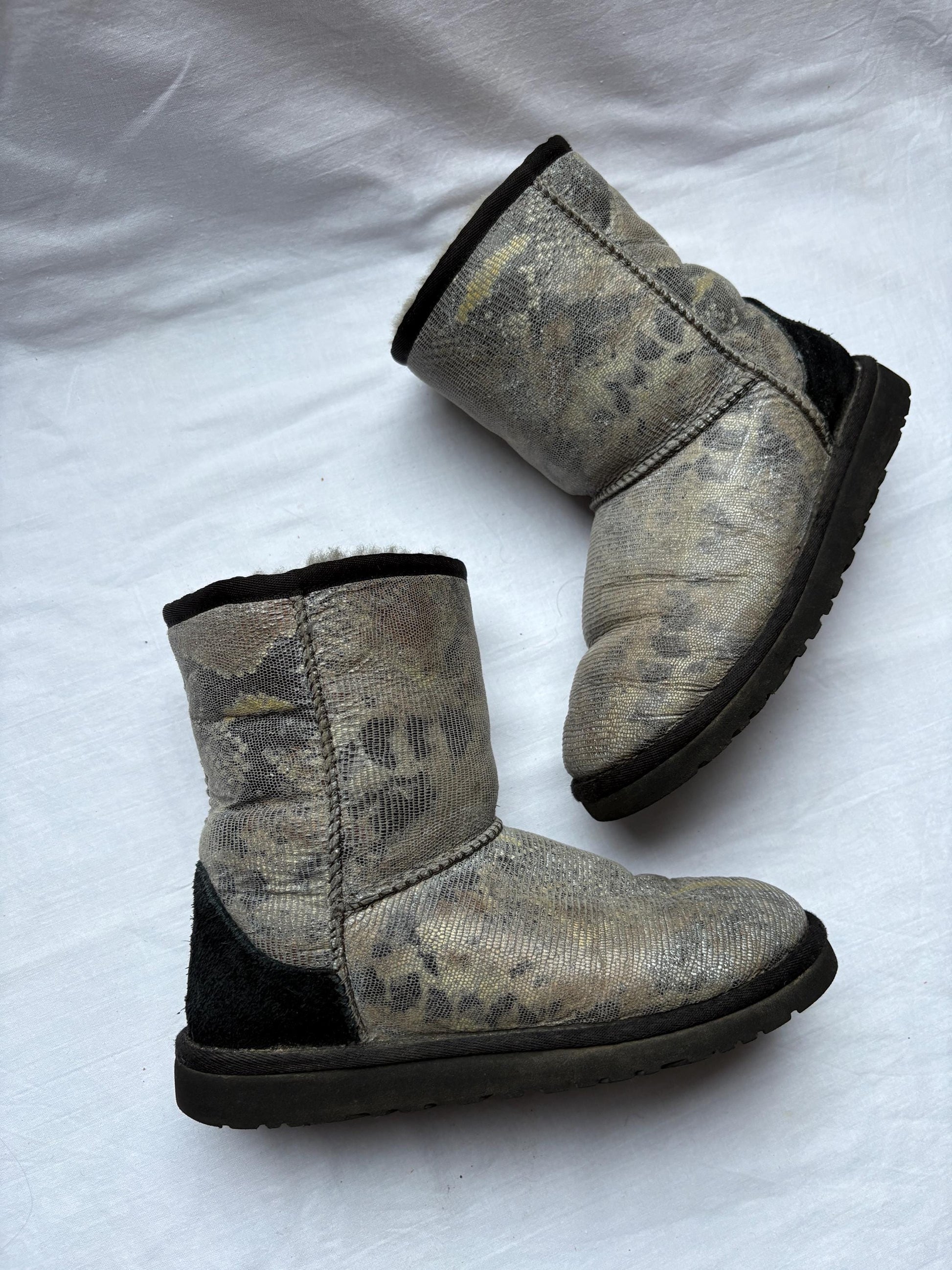 Snake Print Booties in Cozy Chic Style