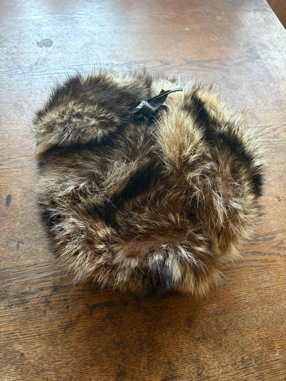 Vintage Brown Rabbit Fur Hat With Ear Flaps — additional view 6