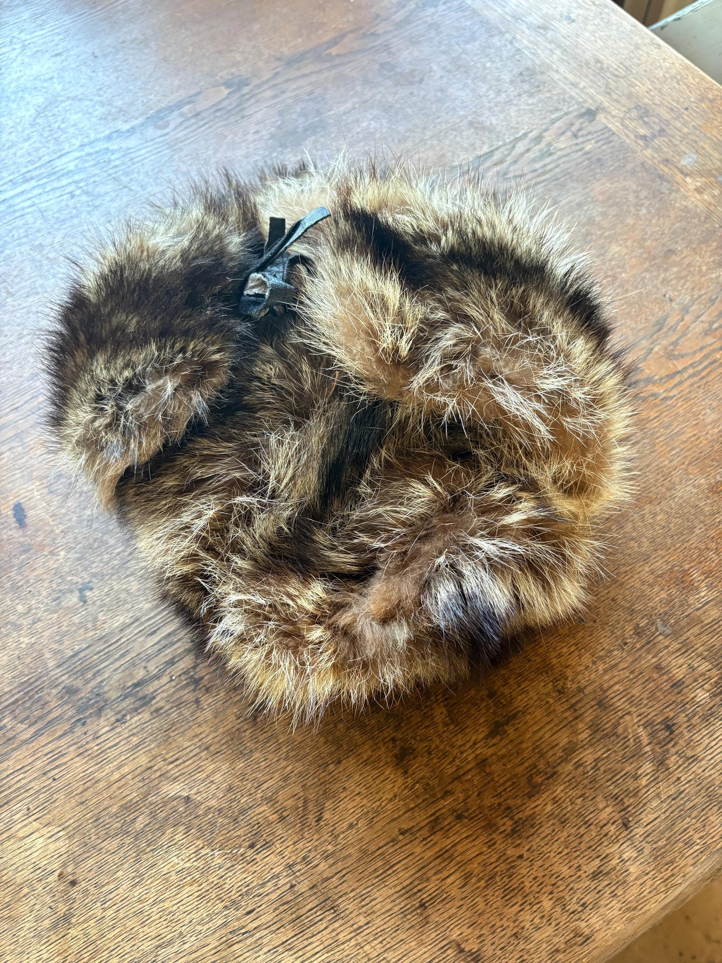 Vintage Brown Rabbit Fur Hat With Ear Flaps — additional view 7