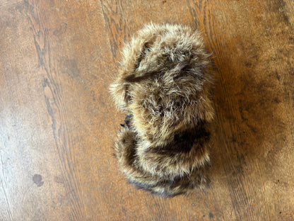 Vintage Brown Rabbit Fur Hat With Ear Flaps — additional view 12