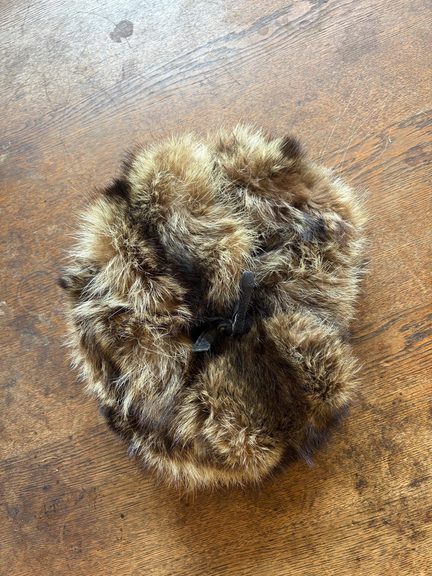 Vintage Brown Rabbit Fur Hat With Ear Flaps — additional view 11
