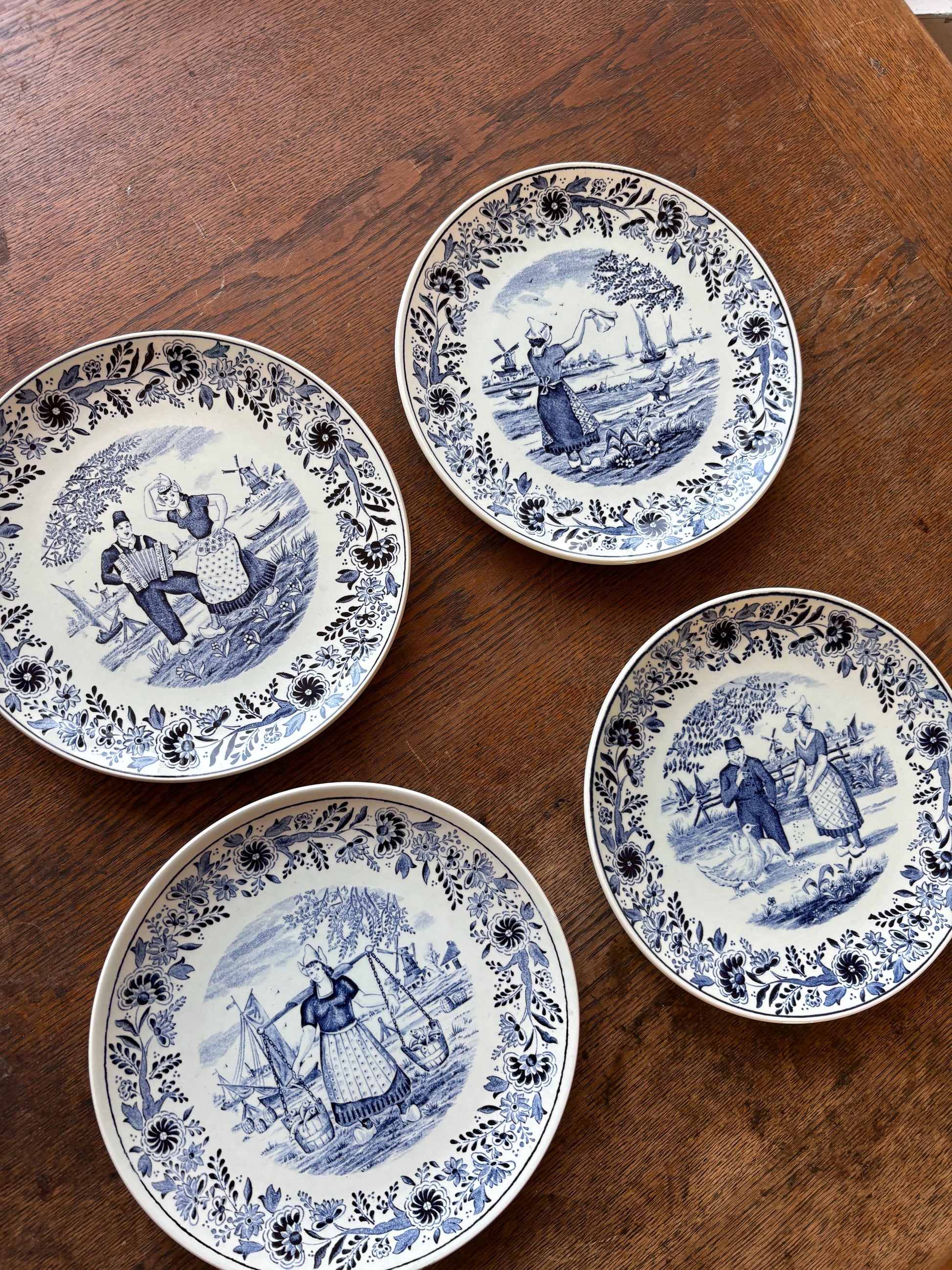Delfts Blue Vintage Plate Set of Four — additional view 10