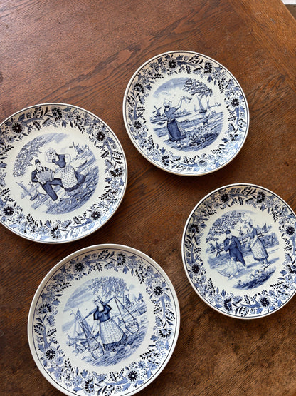 Delfts Blue Vintage Plate Set of Four — additional view 10