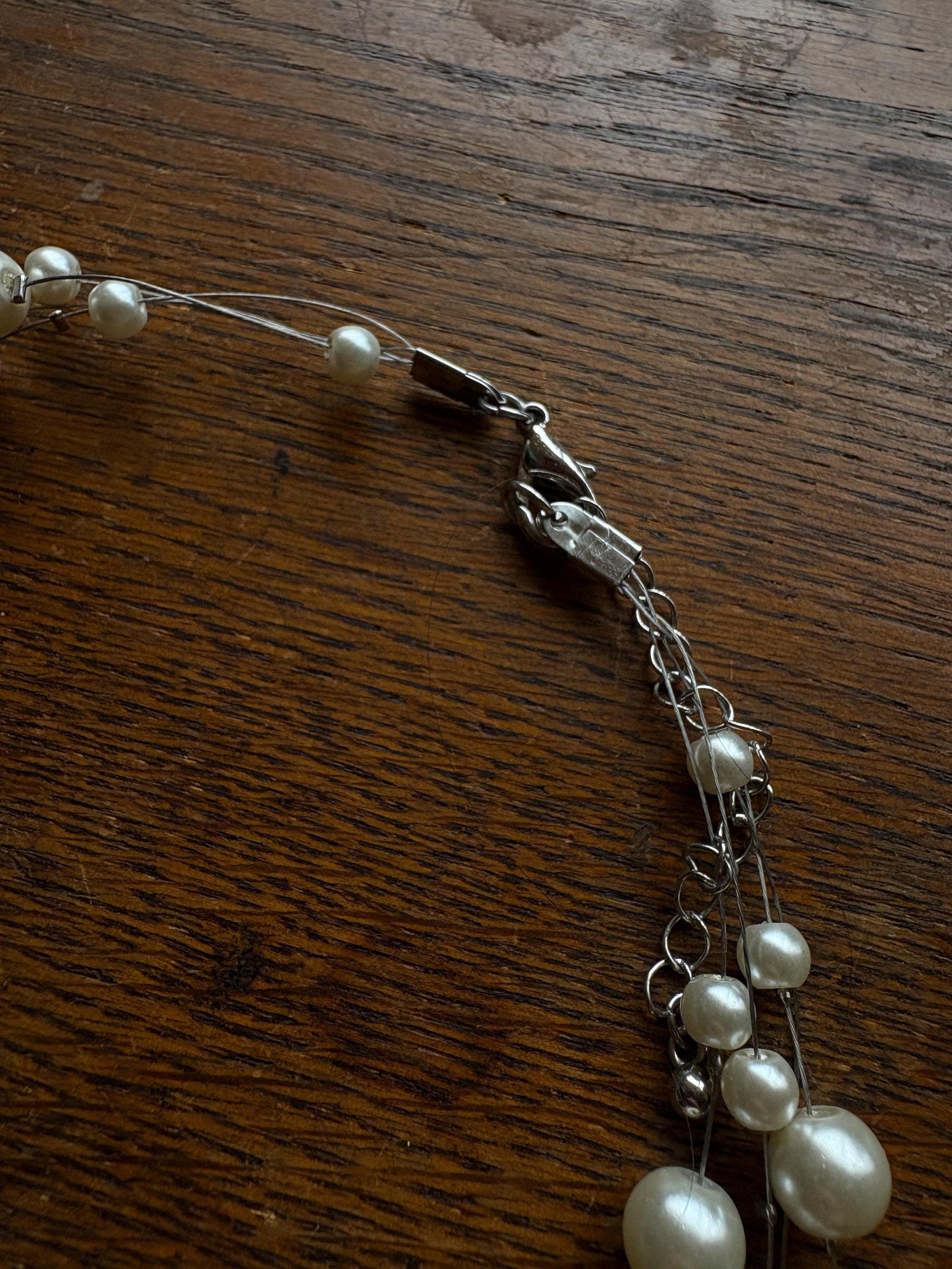 Elegant White Faux Pearl Necklace — additional view 7