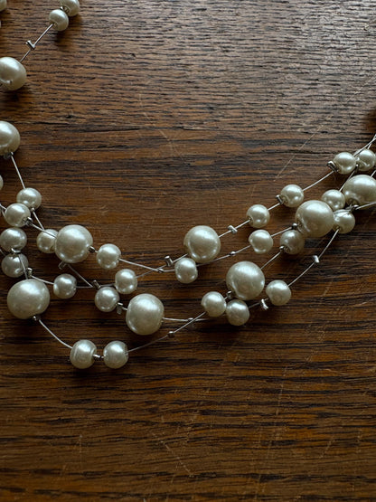 Elegant White Faux Pearl Necklace — additional view 5
