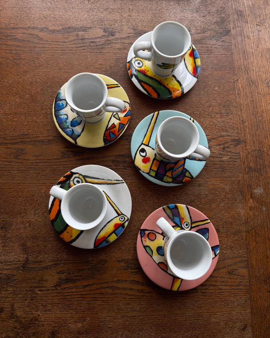 Kahla Espresso Cup Set With Abstract Saucers