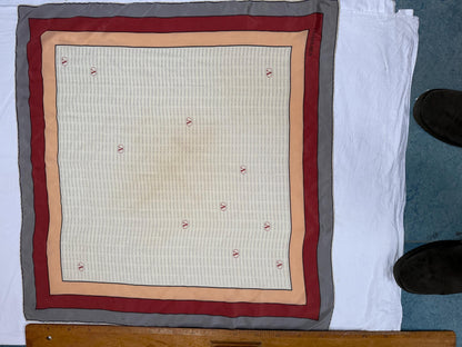 Vintage Valentino Silk Scarf — fabric close-up