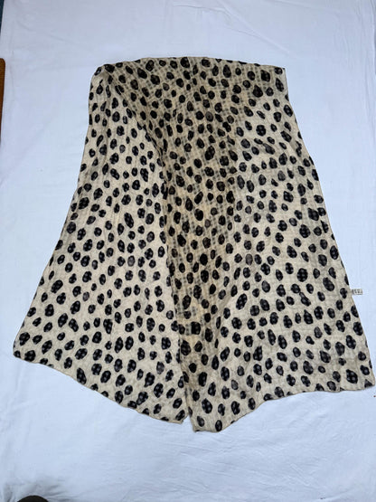 Vintage Black And White Silk Scarf — additional view 9