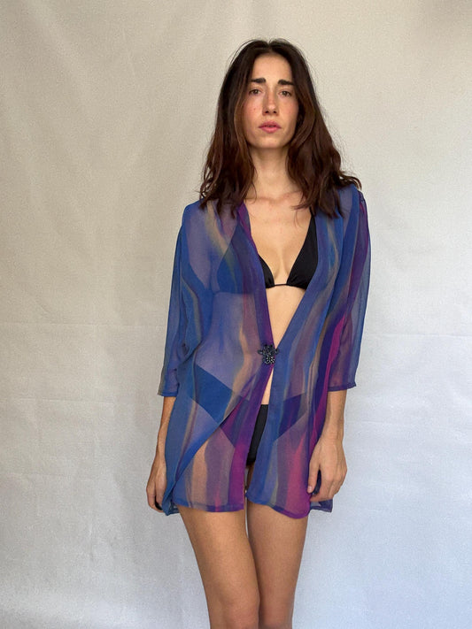 Vintage Sheer Bohemian Beach Cover-Up