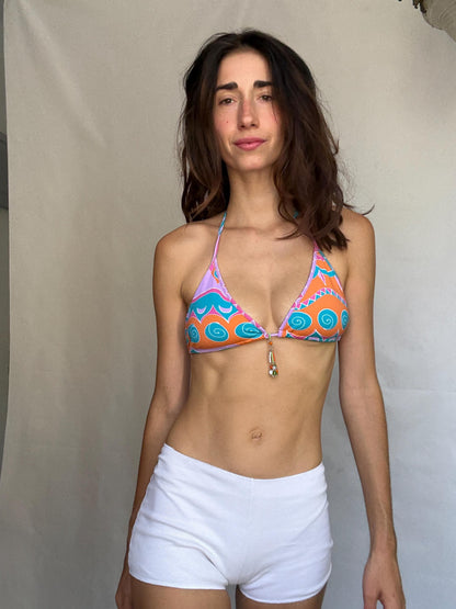 Bohemian Blue and Orange Bikini Top — additional view 10