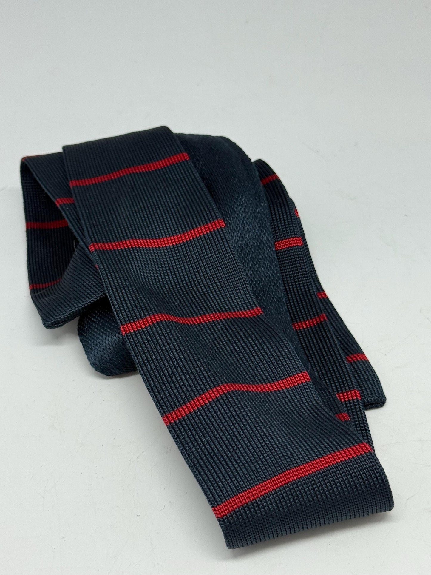 Vintage Hugo Boss Silk Tie, Navy Red Striped