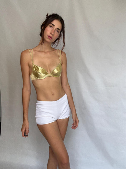 Vintage Gold Metallic Underwire Bra — additional view 9