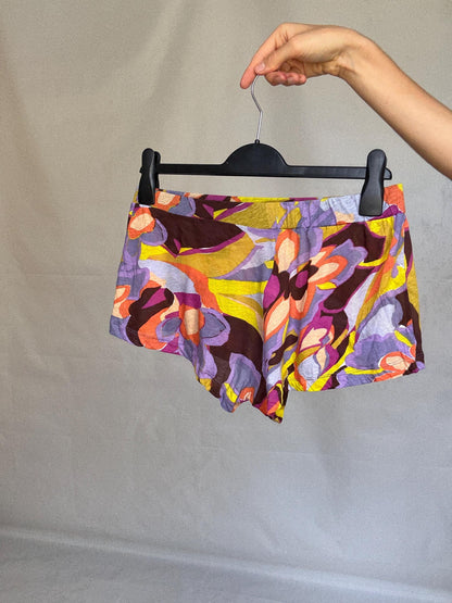 Vintage Dorothee Schumacher Colorful Shorts — fabric close-up