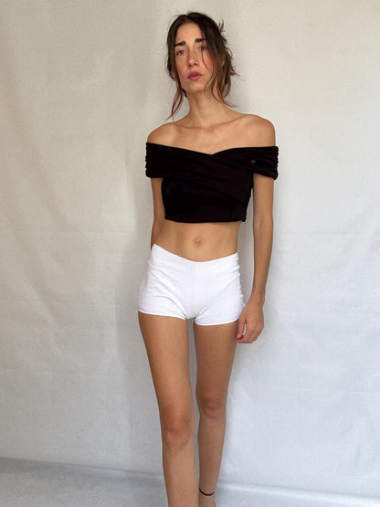 Vintage Stephane Plassier White Hipster Shorts — additional view 5