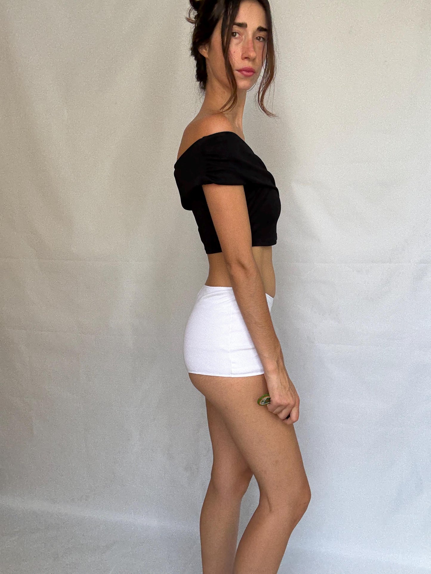 Vintage Stephane Plassier White Hipster Shorts — additional view 7