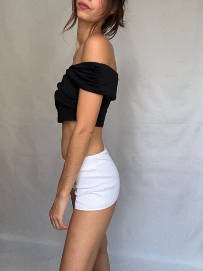 Vintage Stephane Plassier White Hipster Shorts — additional view 17